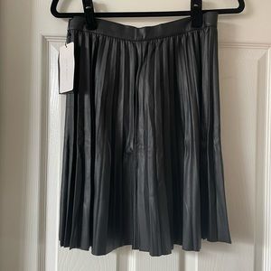 Zara pleated faux leather skirt
